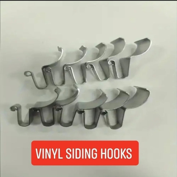 (10pc) stainless steel strong vinyl siding hooks - Picture 1 of 7